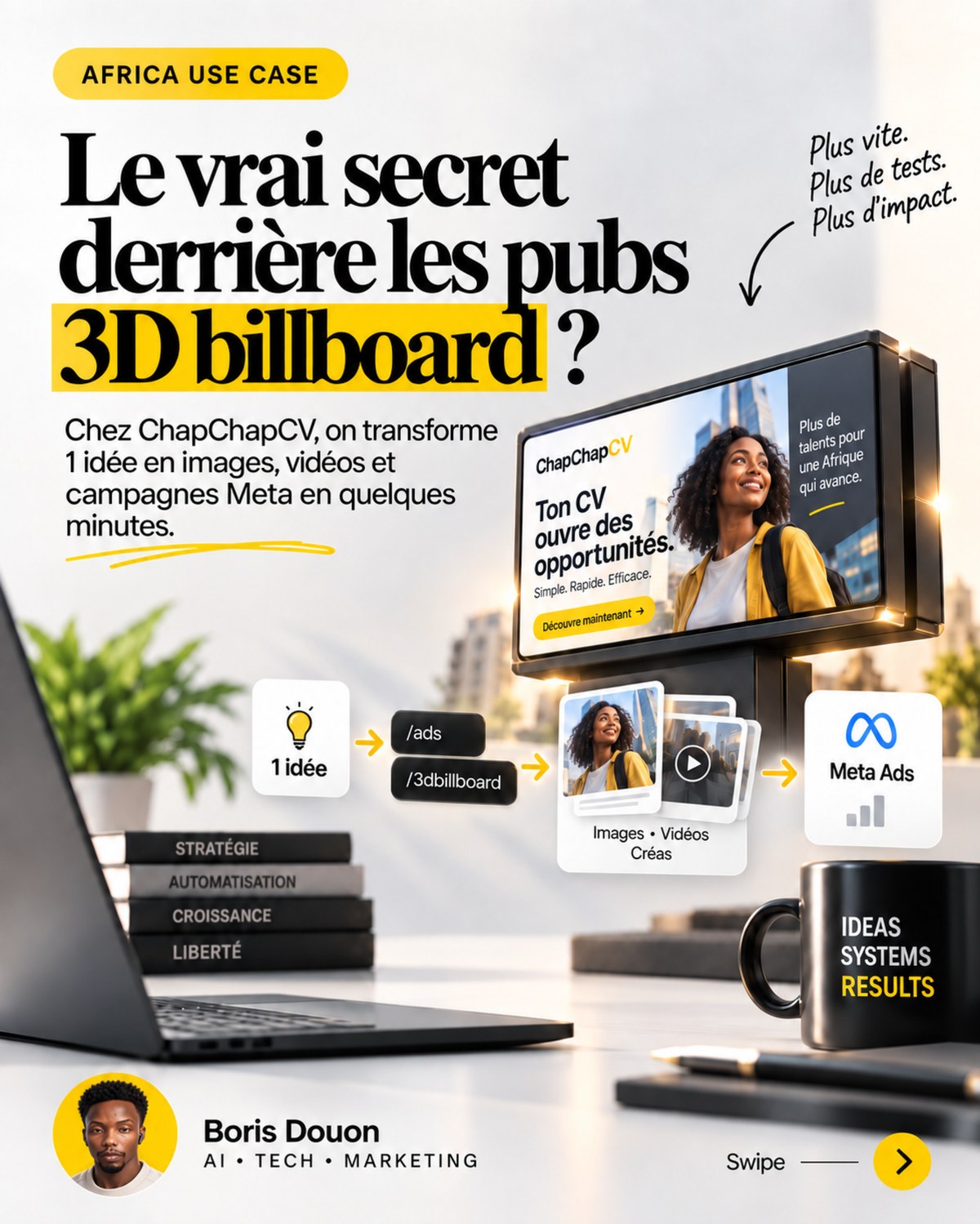 Africa Use Case: Panneau Anamorphique 3D